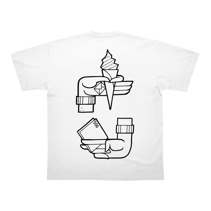 TEE-SHIRT | LEO GAVAGGIO x ICE CREAM MAN - Blanc
