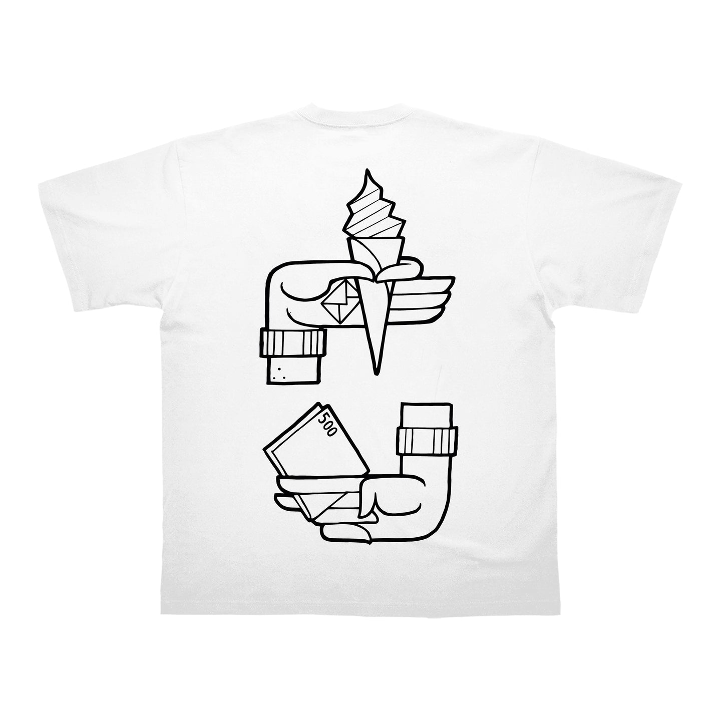 TEE-SHIRT | LEO GAVAGGIO x ICE CREAM MAN - Blanc