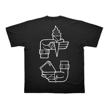 Charger l&#39;image dans la galerie, TEE-SHIRT | LEO GAVAGGIO x ICE CREAM MAN - Noir