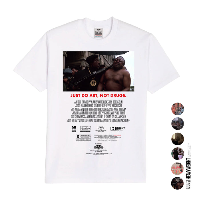 TEE-SHIRT | JUST DO ART, NOT DRUGS [Pro Club] - Blanc